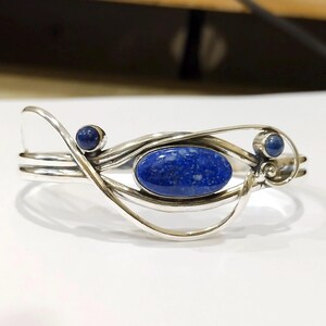 Rainbow Moonstone & 18k Gold Cushion Bangle