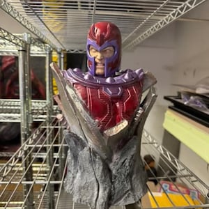 Magneto Bust 3d printed and hand painted