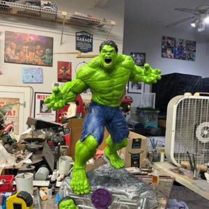 Hulk 3D Printed and Hand Painted Statue 29” Tall