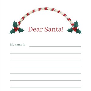Caro Babbo Natale - Lettera di Natale per bambini, lista dei desideri
