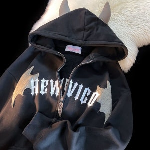 Little cute clearance devil print hoodie