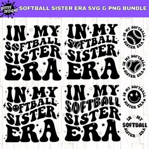 In meinem Softball Schwester Era SVG PNG Bundle, Softball Schwester SVG, Softball Schwester Shirt svg, Schwester Era svg, Softball Liebhaber svg, Retro Softball