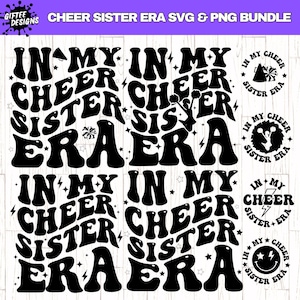 In meinem Cheer Sister Era SVG PNG Bundle, Cheer Schwester SVG, Cheer Schwester Shirt svg, Cheer Bestie svg