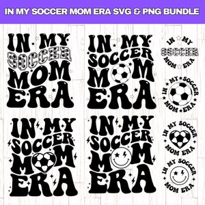 In meinem Fußball Mom Era SVG PNG Bundle, Fußball Mom SVG, Fußball Mom Shirt svg, Mom Era svg, Fußball-Liebhaber svg, Retro Fußball Mom svg,