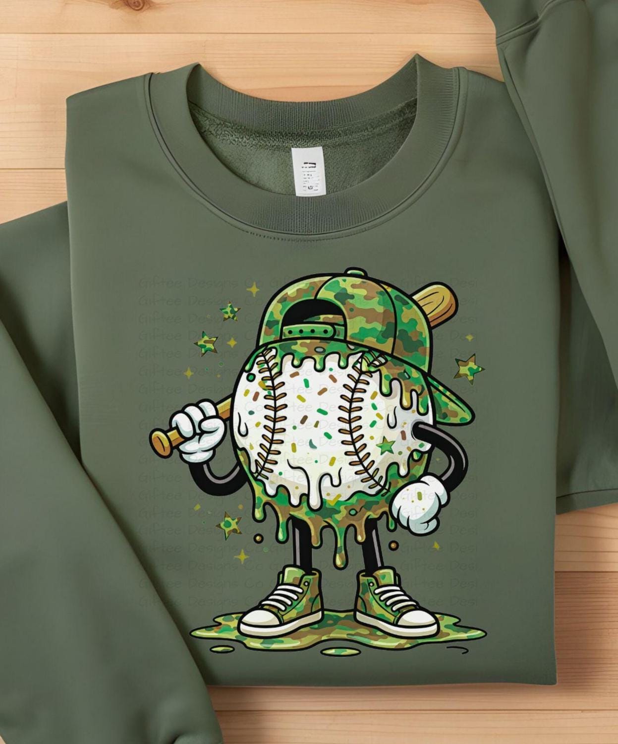 Camo Baseball Drip PNG, Military Camouflage Sports Sublimation, Ice ...