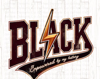 Black History PNG, Black Power png, Black History Month, Juneteenth png, African American, Black Culture, Varsity png, Lightening Bolt png,
