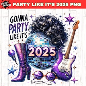 Capodanno 2025 PNG, Disco Ball png, Festa come il 2025, Maglietta di Capodanno png, Principe png, Afroamericano png, Felice anno nuovo, 1999 png,