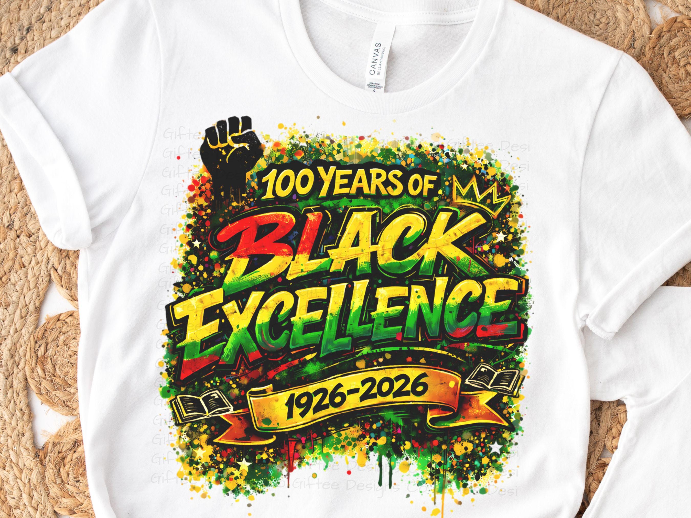 100 Years of Black Excellence PNG, Black History Month 1926 - 2026 ...