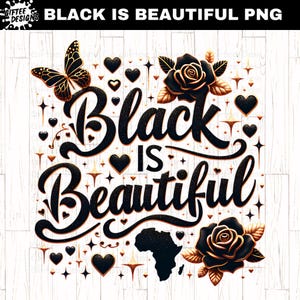 Black Is Beautiful PNG, Czarna Historia PNG, Miesiąc Czarnej Historii, Juneteenth PNG, Afroamerykanin, Czarna Kultura, Projektowanie Typografii, Brokat,