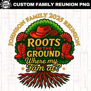 Custom Family Reunion 2025 png, Roots In The Ground PNG, Where My Fam At, Black Family, Boots On The Ground png, Family Tree png,