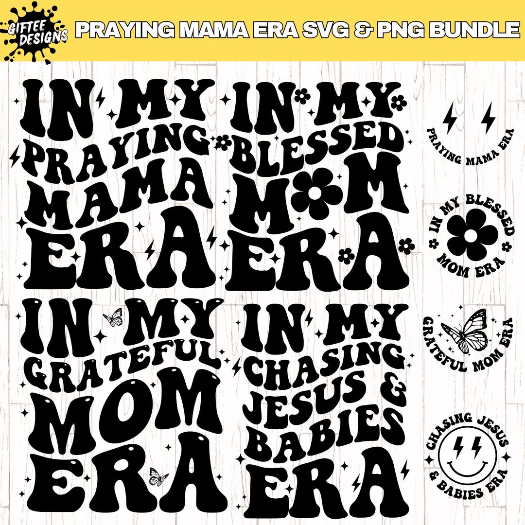 Praying Mama Era SVG, in My Mom Era Svg, Retro Mama Png, Christian SVG ...