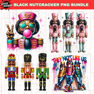 Pacote PNG de Quebra-Nozes Preto, Natal Afro-Americano png, Camisa de Quebra-Nozes png, Quebra-Nozes Rosa png, Laço Coquete png, Melanina png,