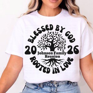 Family Reunion Tree SVG, Family Gathering svg, Christian family tshirts, family 2026 svg, Retro Family svg, Family Reunion png, image 4