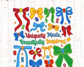Autism Coquette PNG, Autism Awareness png, Christian png, Autism Acceptance png, Autism Shirt png, Neurodiversity png, Autism Puzzle png,