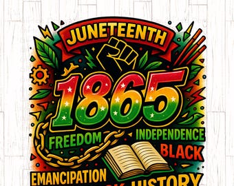 1865 Juneteenth PNG, Black History png, Juneteenth png, African American png, Black Culture, Freedom png, Sublimation design,