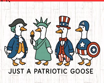 Patriotic Goose png, 4th of July PNG, Silly Goose png, America png, USA png, Fourth of July png, Stars and stripes, Funny Goose Design,