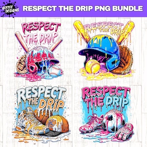 Pacchetto PNG Respect The Drip, PNG Baseball, PNG Softball, PNG Calcio, PNG Basket, PNG Ice Cream Drip, PNG Sports Mom, PNG Game Day,