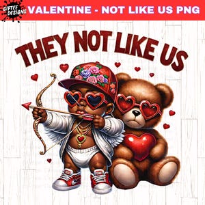 Black Cupid PNG, They Not Like Us Valentine png, African American Valentine png, Hip Hop png, Graffiti, Teddy Bear png, Love heart png,