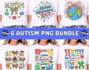 Autism PNG Bundle, Autism Awareness Png, Autism Mom png, Autism Coquette Bow png, Neurodiversity png, Autism teacher png, Autism Shirt png,