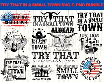 Try That In A Small Town SVG PNG Bundle, Country Music shirt Svg, Jason Aldean SVG, Patriotic Png Bundle, Country Music Sublimation