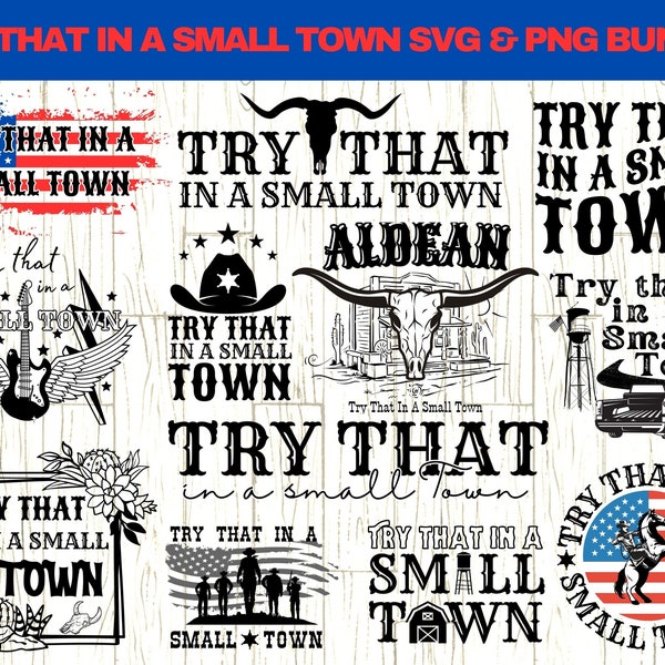 Try That In A Small Town SVG PNG Bundle, Country Music shirt Svg, Jason Aldean SVG, Patriotic Png Bundle, Country Music Sublimation