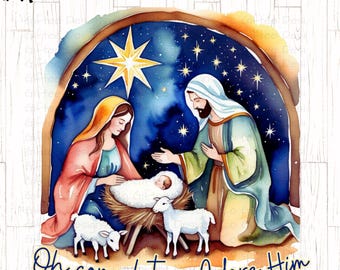 Oh, venha, vamos adorá-lo Png, Jesus Natal PNG, Natal cristão Png, Presépio png, Jesus é a razão, Menino Jesus,