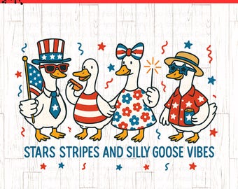 4th of July Goose PNG, America png, Coquette USA png, Fourth of July png, Patriotic png, Silly Goose png, Stars and stripes, American Mom,