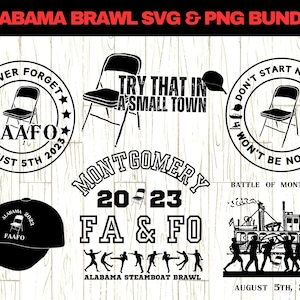 Alabama Brawl SVG PNG Bundle, Montgomery Brawl, Folding Chair svg, August 5 2023, Riverboat Brawl svg, fa&fo svg, Small Town svg,