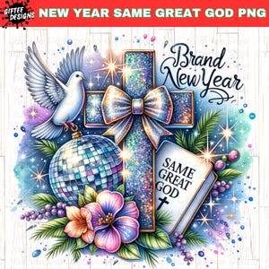 Nouvel an 2025 PNG, Nouvel an même grand dieu, chemise du Nouvel An png, bonne année png, boule disco PNG, chemise chrétienne png, Jésus png,