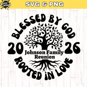Family Reunion Tree SVG, Family Gathering svg, Christian family tshirts, family 2026 svg, Retro Family svg, Family Reunion png, image 1