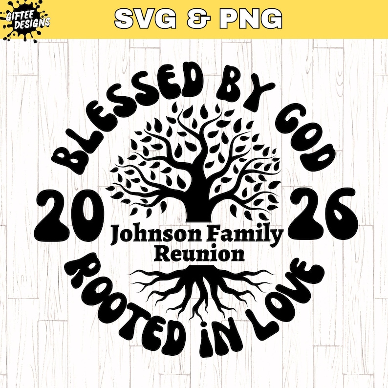 Family Reunion Tree SVG, Family Gathering svg, Christian family tshirts, family 2026 svg, Retro Family svg, Family Reunion png, image 1