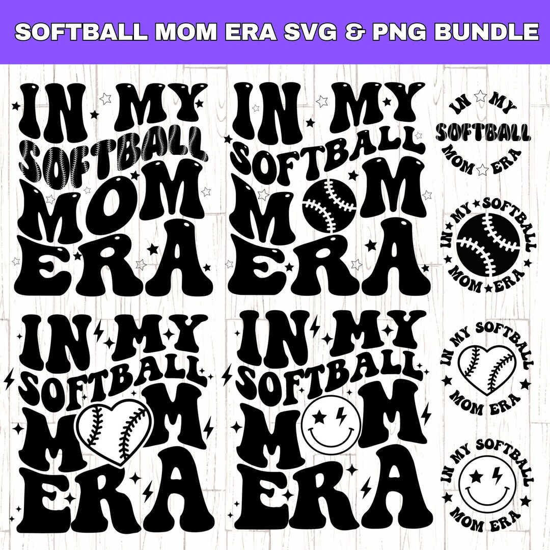 In My Softball Mom Era SVG PNG Bundle Softball Mom SVG Etsy
