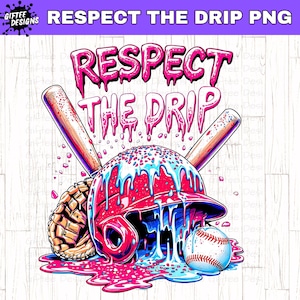 Baseball Drip PNG, Ice Cream Drip, Rispetta il Drip, Baseball Mama, Maglietta Baseball Mom png, Baseball Game Day png, Baseball retrò png,