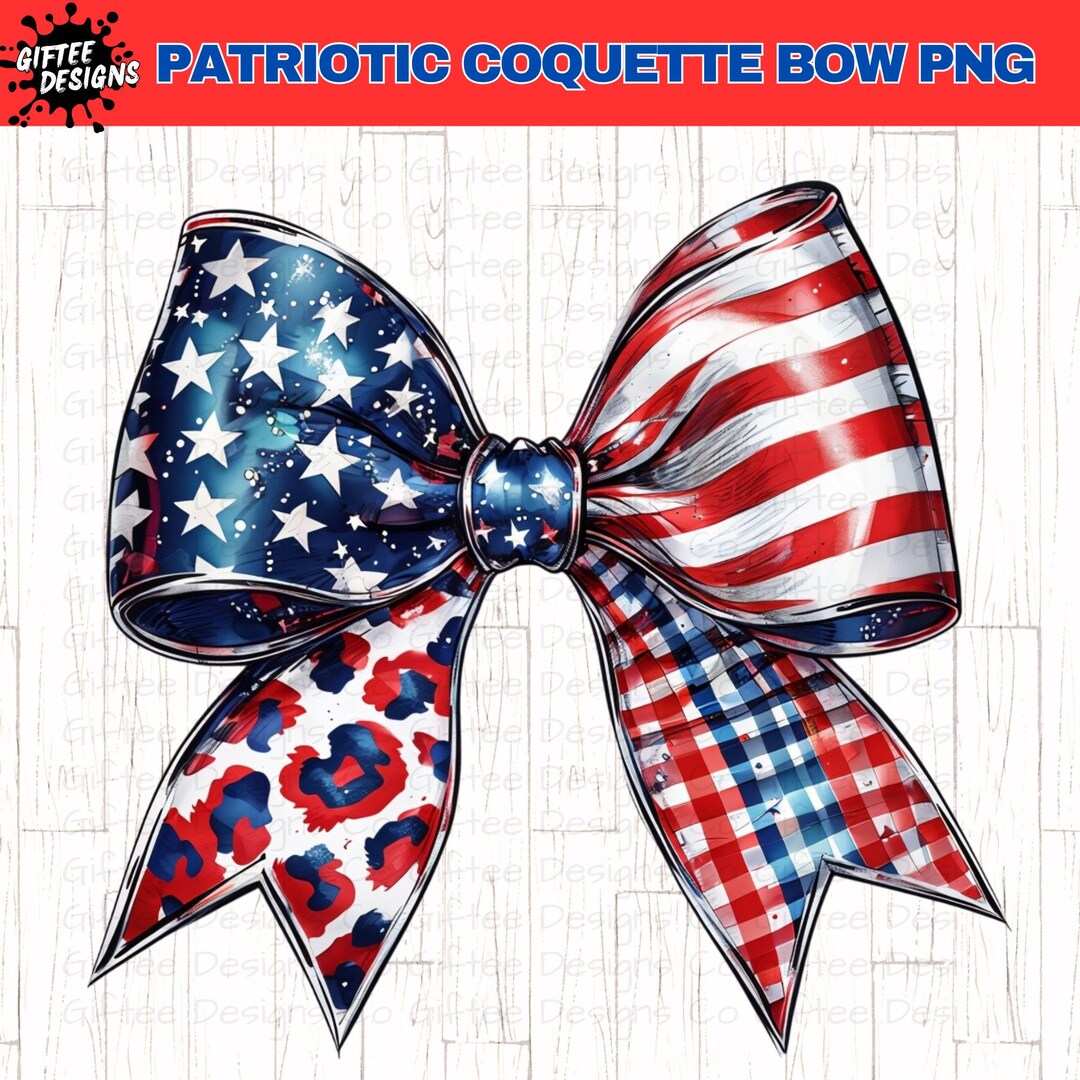 4th of July Coquette Bow PNG, Coquette Shirt Png, America Coquette Png ...