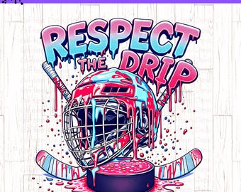 Hockey Drip PNG, Ice Cream Drip, Respect The Drip, Hockey Mama, Hockey Mom Shirt png, Game Day Hocey png, Retro Hockey png,