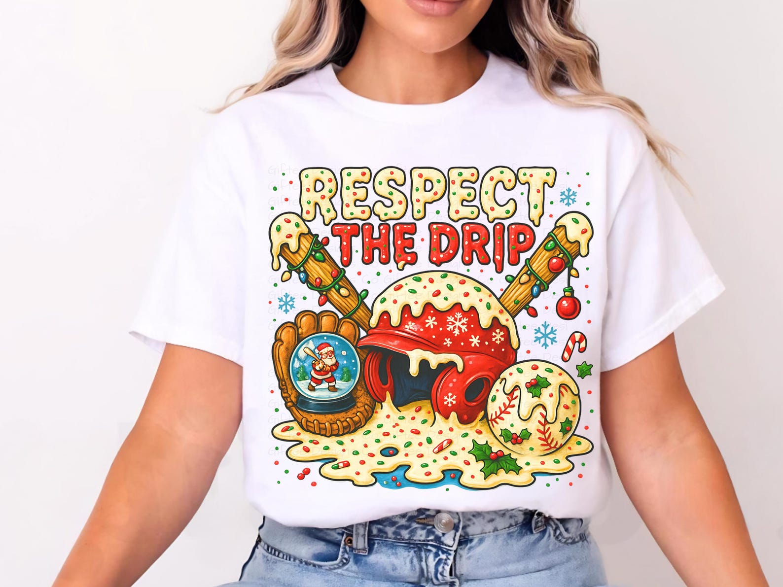Respect the Drip - Christmas Edition - T SHIRT - (Jerzee/Gildan)