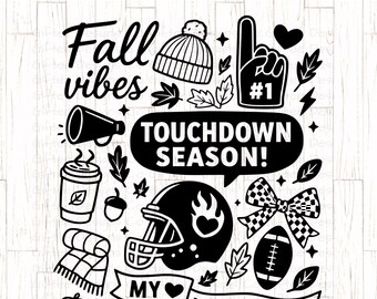 Retro Football SVG PNG, Fall Football svg, Football Mom svg, Touchdown Season png, Football Mom Shirt svg, Game Day Football svg, Autumn png