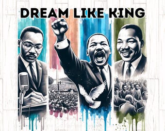 Martin Luther King PNG, Sogna come Martin, MLK PNG, Storia dei neri png, Juneteenth png, Afroamericano, Ho un sogno, Mese della storia dei neri