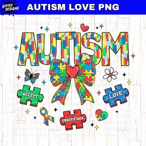 Autismeliefde png, autismebewustzijn png, autismeacceptatie png, autismeshirt png, neurodiversiteit png, autismepuzzel, Autism Coquette png,