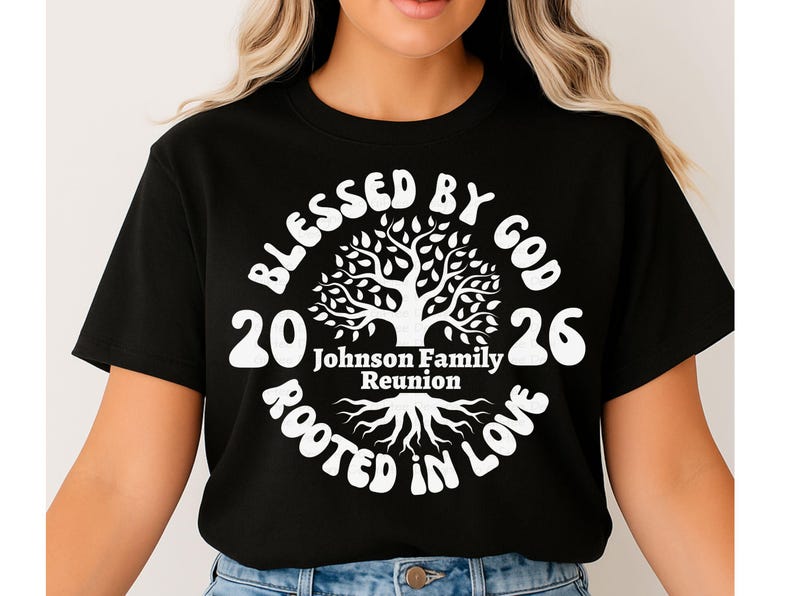 Family Reunion Tree SVG, Family Gathering svg, Christian family tshirts, family 2026 svg, Retro Family svg, Family Reunion png, image 7