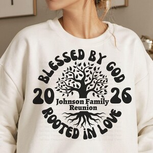 Family Reunion Tree SVG, Family Gathering svg, Christian family tshirts, family 2026 svg, Retro Family svg, Family Reunion png, image 2