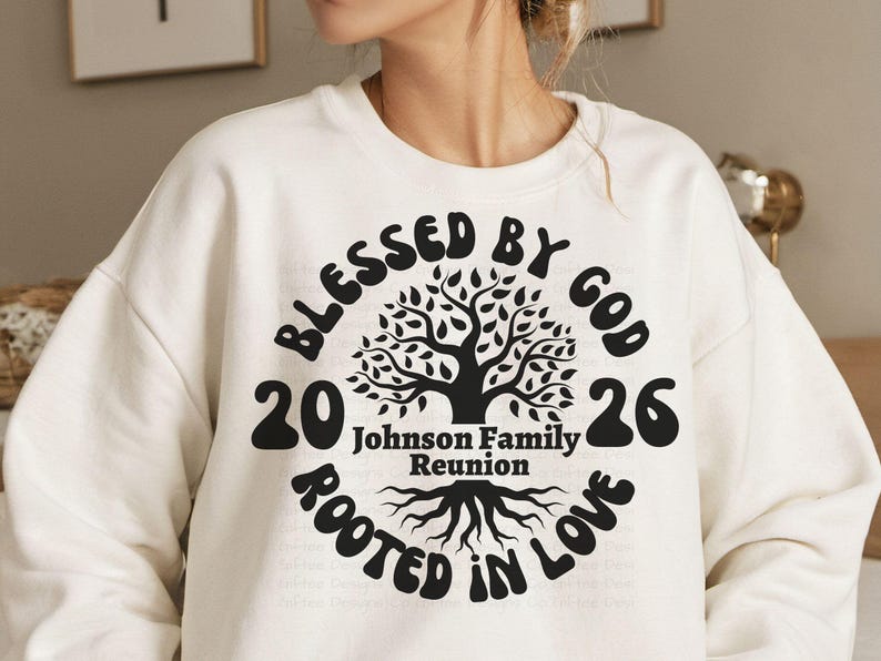 Family Reunion Tree SVG, Family Gathering svg, Christian family tshirts, family 2026 svg, Retro Family svg, Family Reunion png, image 2