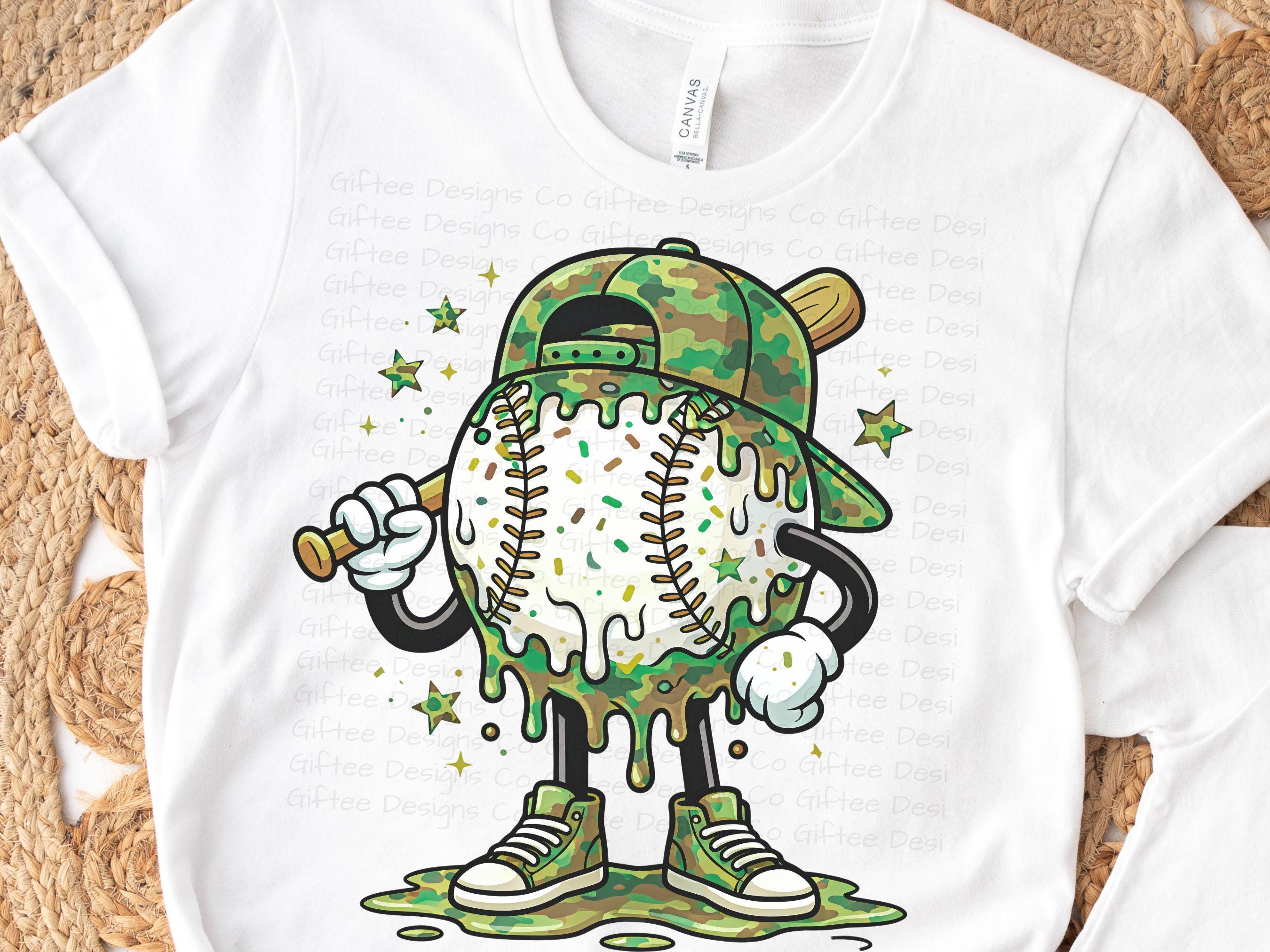 Camo Baseball Drip PNG, Military Camouflage Sports Sublimation, Ice ...