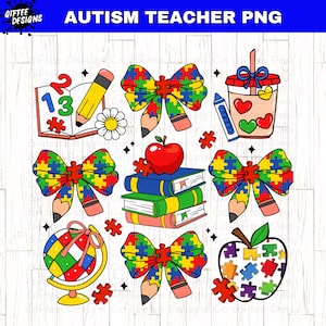 Autismeleraar png, Autism Awareness png, Autism Month png, Autism Shirt png, Neurodiversity png, Autism Puzzle, Autism Coquette png,