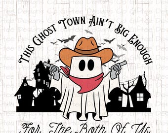 Fantasma de vaquero PNG, fantasma occidental PNG, Boo Haw PNG, fantasma lindo occidental PNG, temporada espeluznante PNG, fantasma divertido PNG, camisa de Halloween occidental PNG,