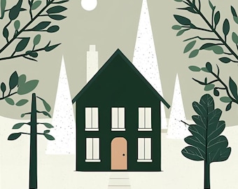 dekoracje ścienne, wydruki cyfrowe, sztuka cyfrowa, sztuka ścienna, dom, biuro, wydruki, pobieranie cyfrowe, sztuka, wystrój, drzewa