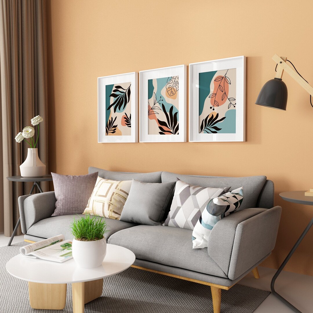 Boho Wall Art Set of 3 Prints, Printable Abstract Home Decor ,boho Wall ...