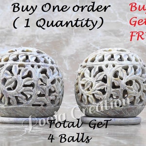 Soapstone Marble Handicraft tea light candle holder Set of 2 pc for home decor.