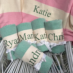 Personalized Beach Towel Gift, Personalized Gifts, Bridesmaid Gift, Bachelorette Party Favor, Wedding Gifts, Bride Gift, Turkish Beach Towel
