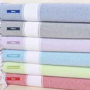 Striped Towel, 36&quot;x71&quot; Cotton Towel, Bachelorette Party Favors, Bath Towel, Turkish Bath Towel, Bridesmaid Favors,